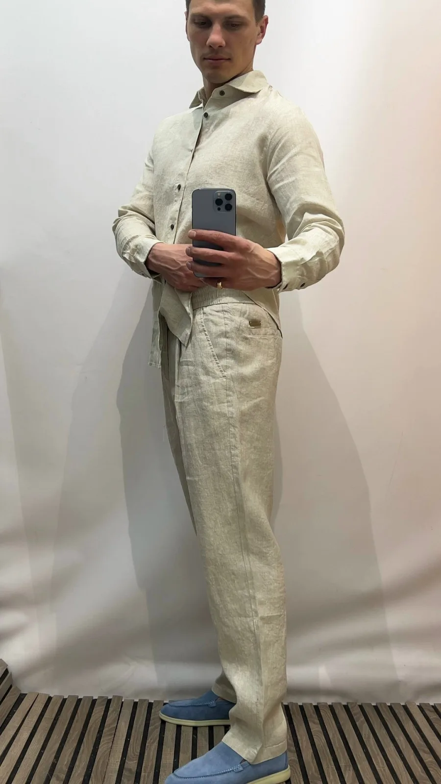 Костюм из льна Loro Piana — фото 4