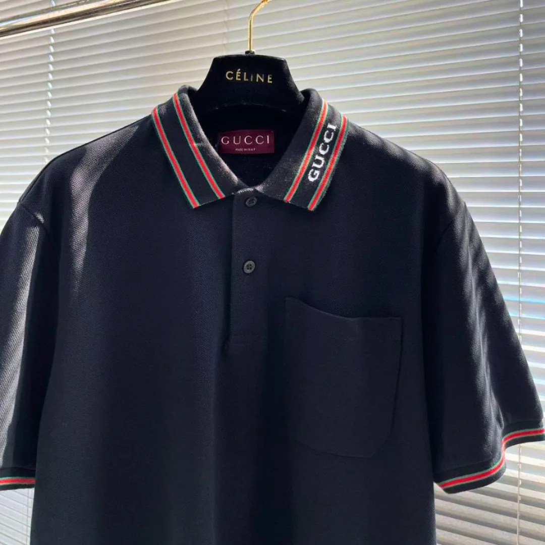 Рубашка Поло GUCCI, джинс — фото 1