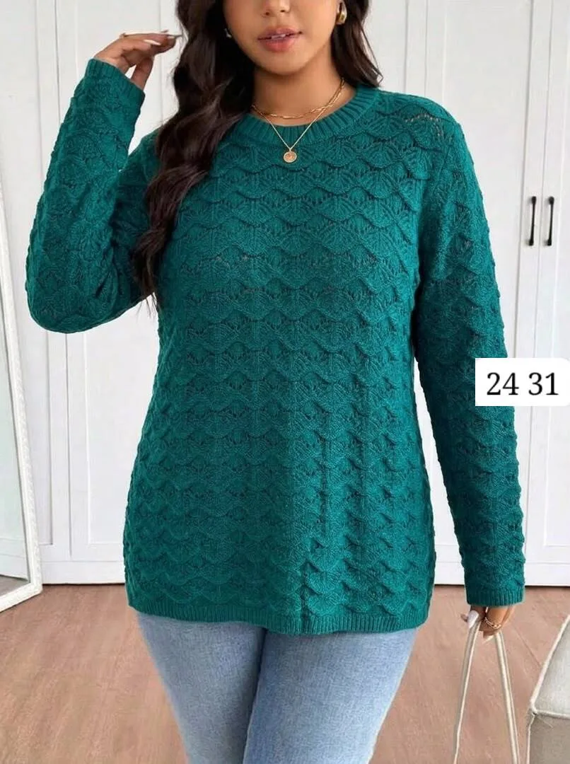 Свитер вязаный Over Size 44-54 — фото 1