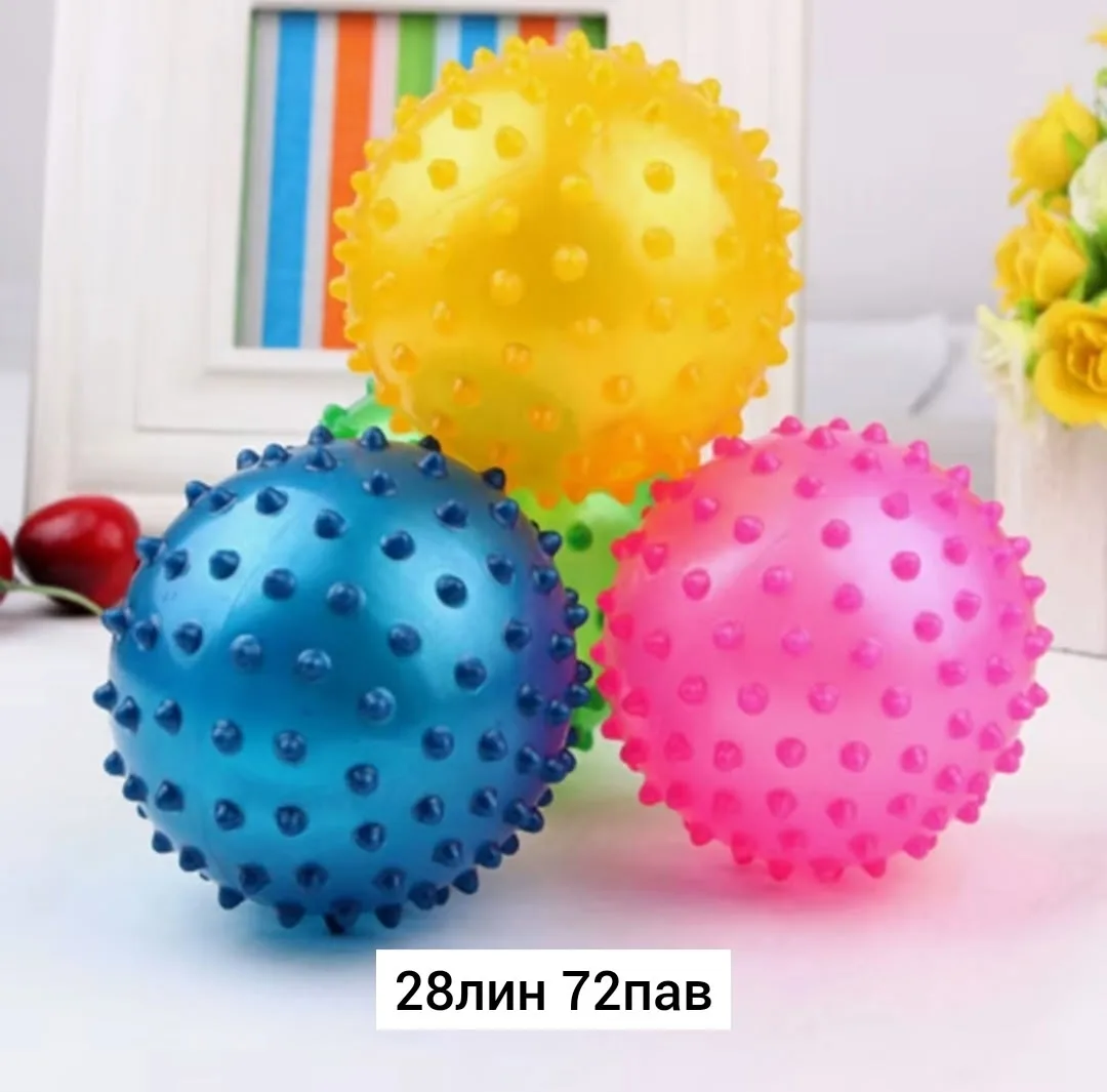 Игрушка Детские надувные массажные шары резиновые — фото 4