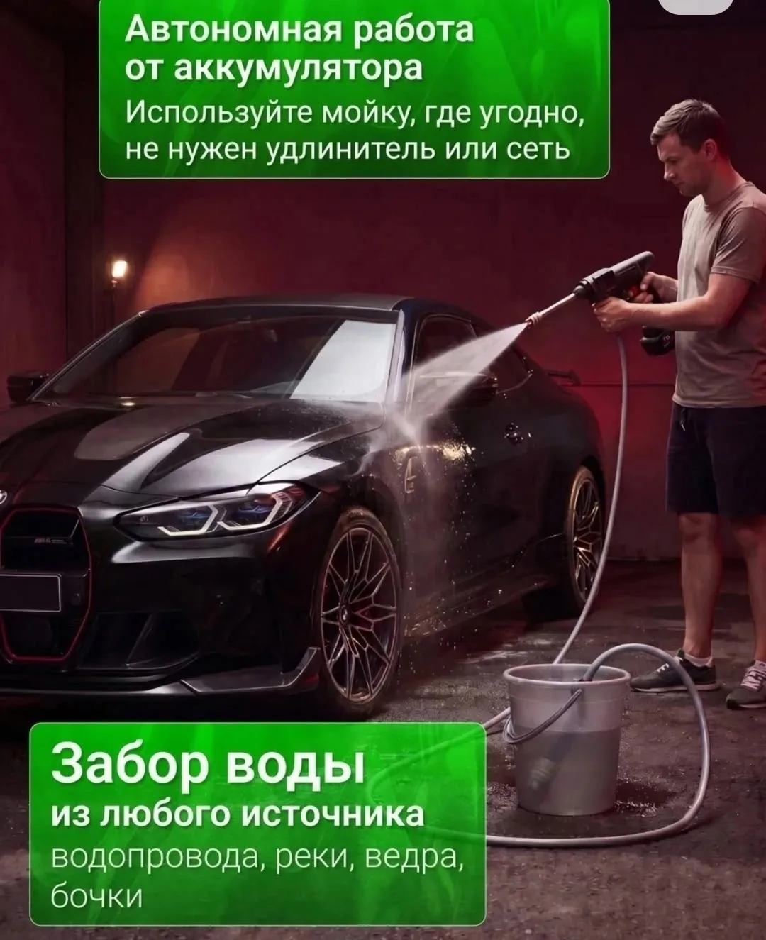 Универсальная минимойка пистолет высокого давления устройство — фото 25