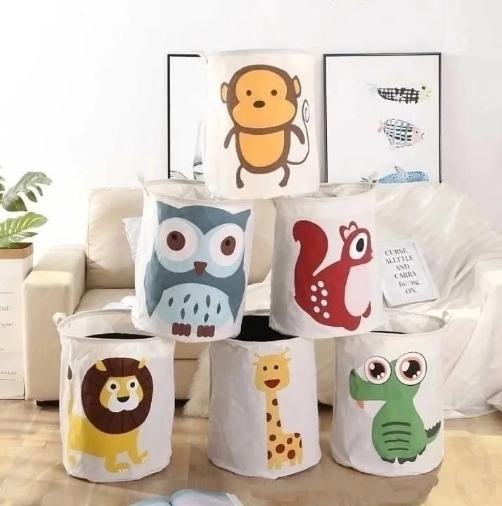 Корзина для хранения игрушек, белья, одежды из льна — фото 6