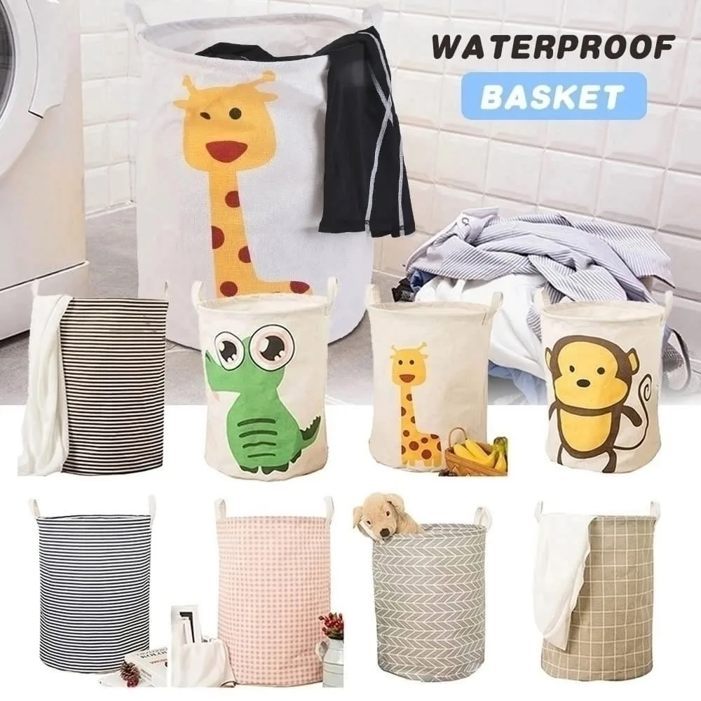 Корзина для хранения игрушек, белья, одежды из льна — фото 9
