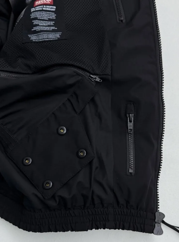 Мужская ветровка BALENCIAGA из прочной ткани Ripstop с матовым черным — фото 9