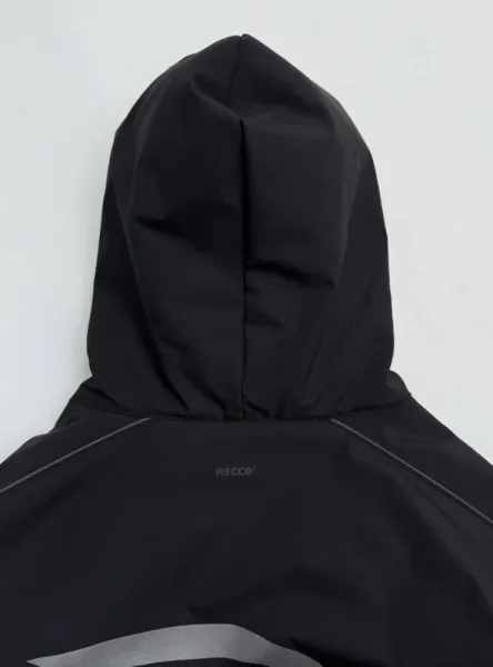 Мужская ветровка BALENCIAGA из прочной ткани Ripstop с матовым черным — фото 21