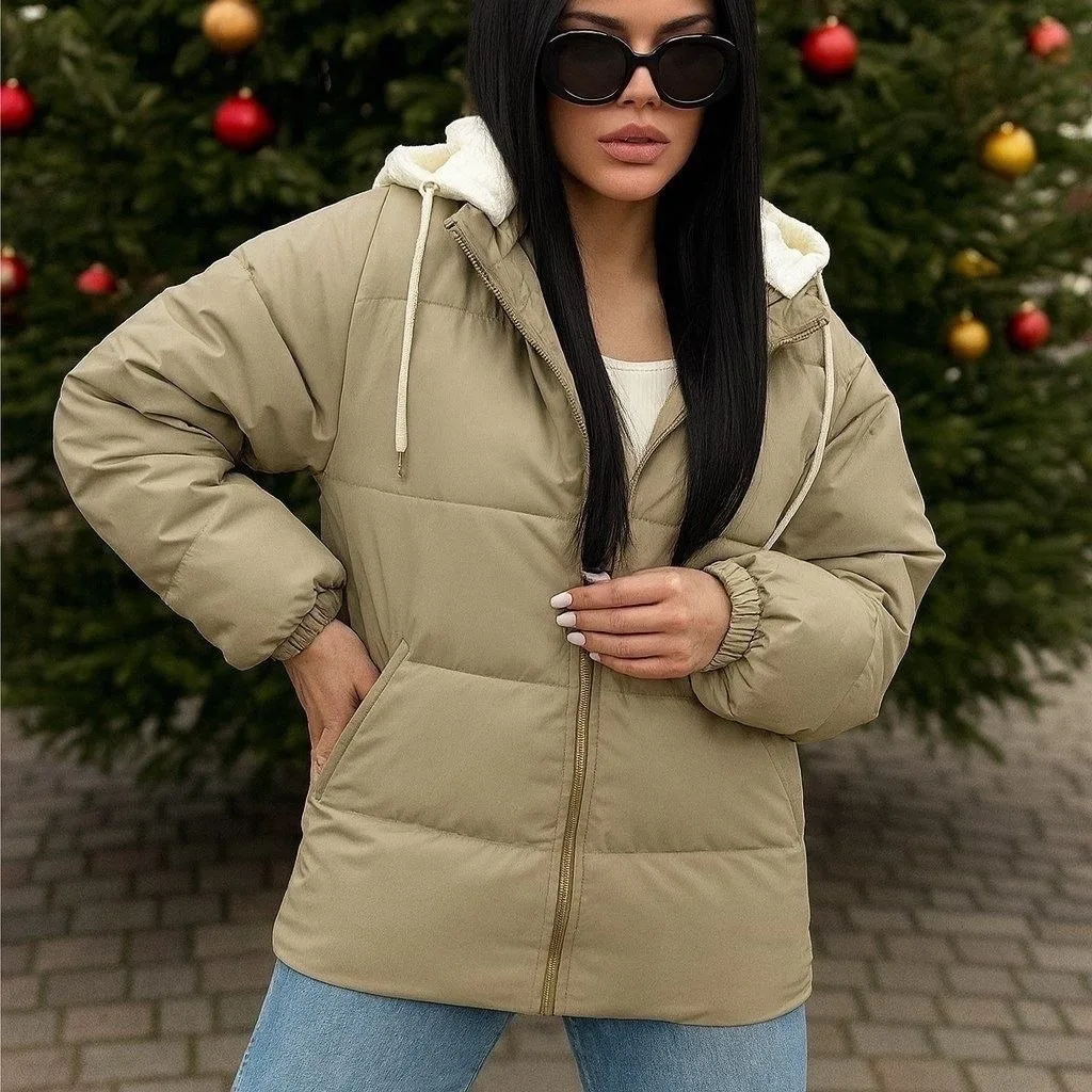 Сезон весна осень куртка с капюшон Из материала — фото 3