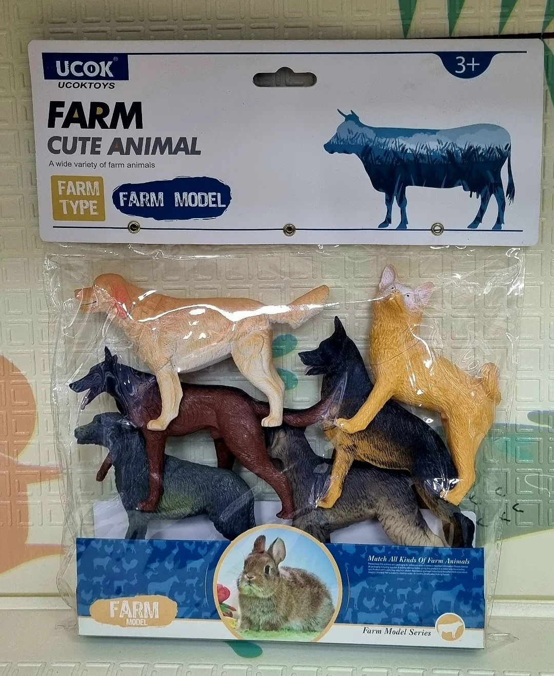 Набор фигурок собак UCOK Toys YX- - это коллекция моделей сельскохозяйственных животных, включающая несколько 12-сантиме — фото 1