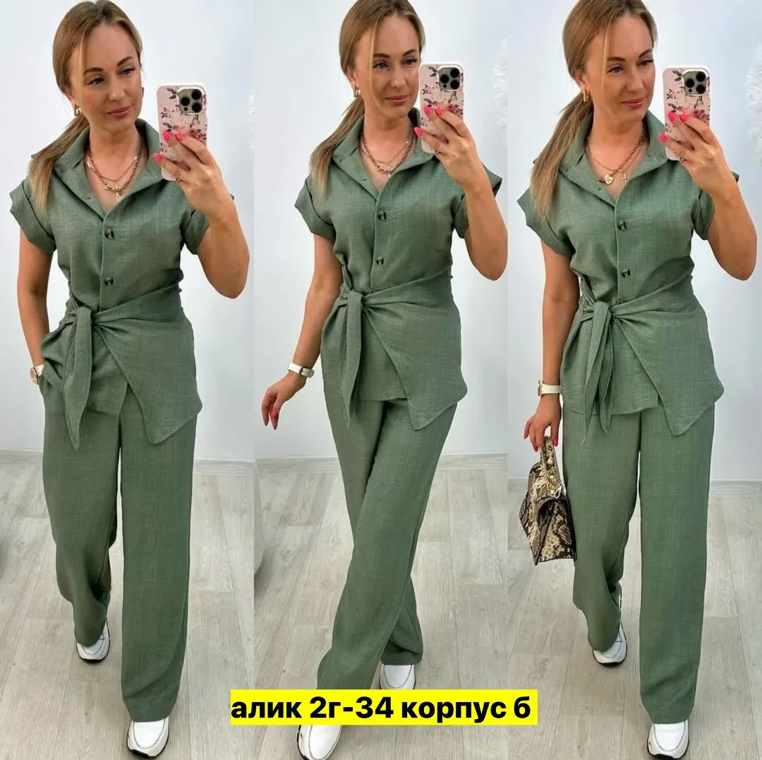 Костюм двойка из льна — фото 5