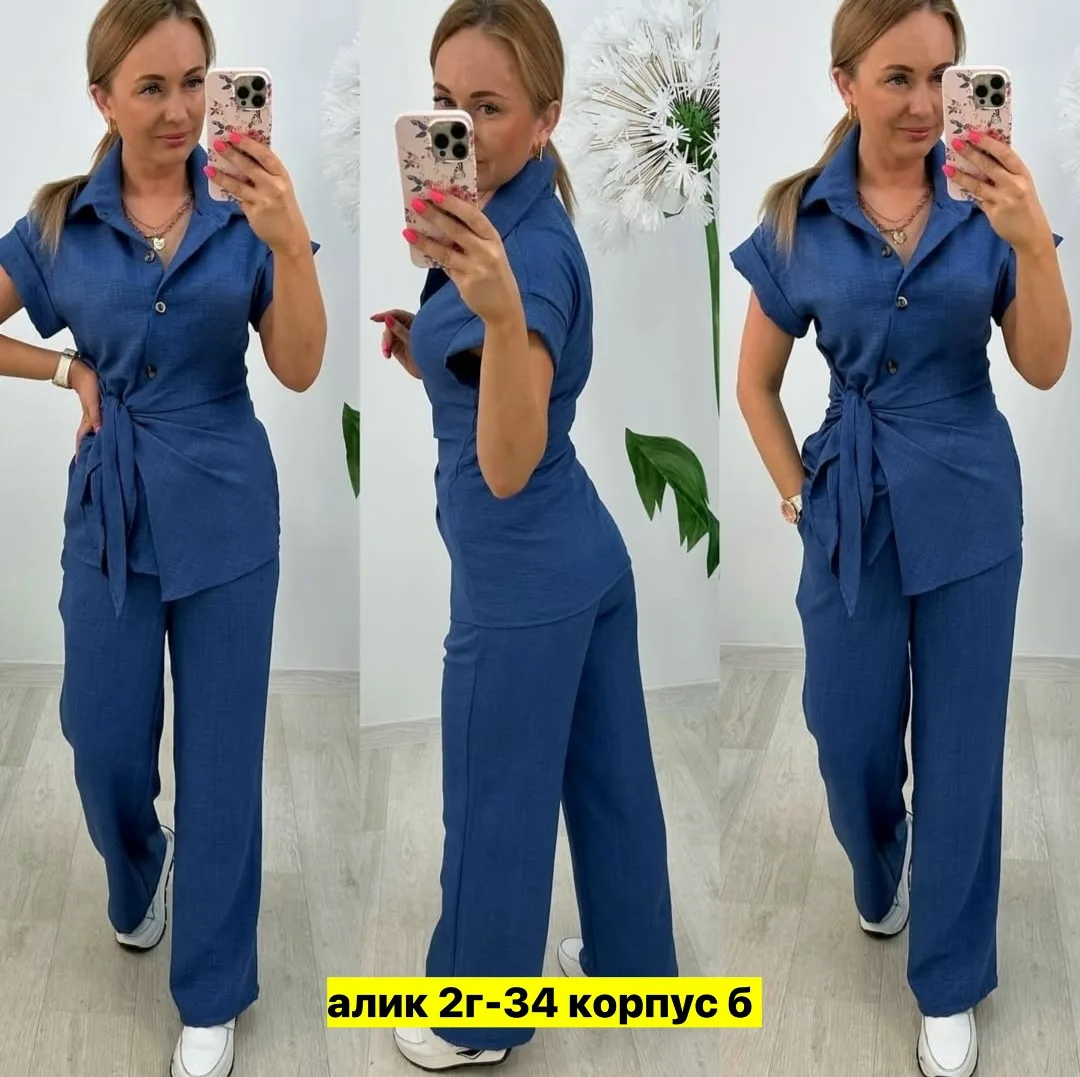 Костюм двойка из льна — фото 6