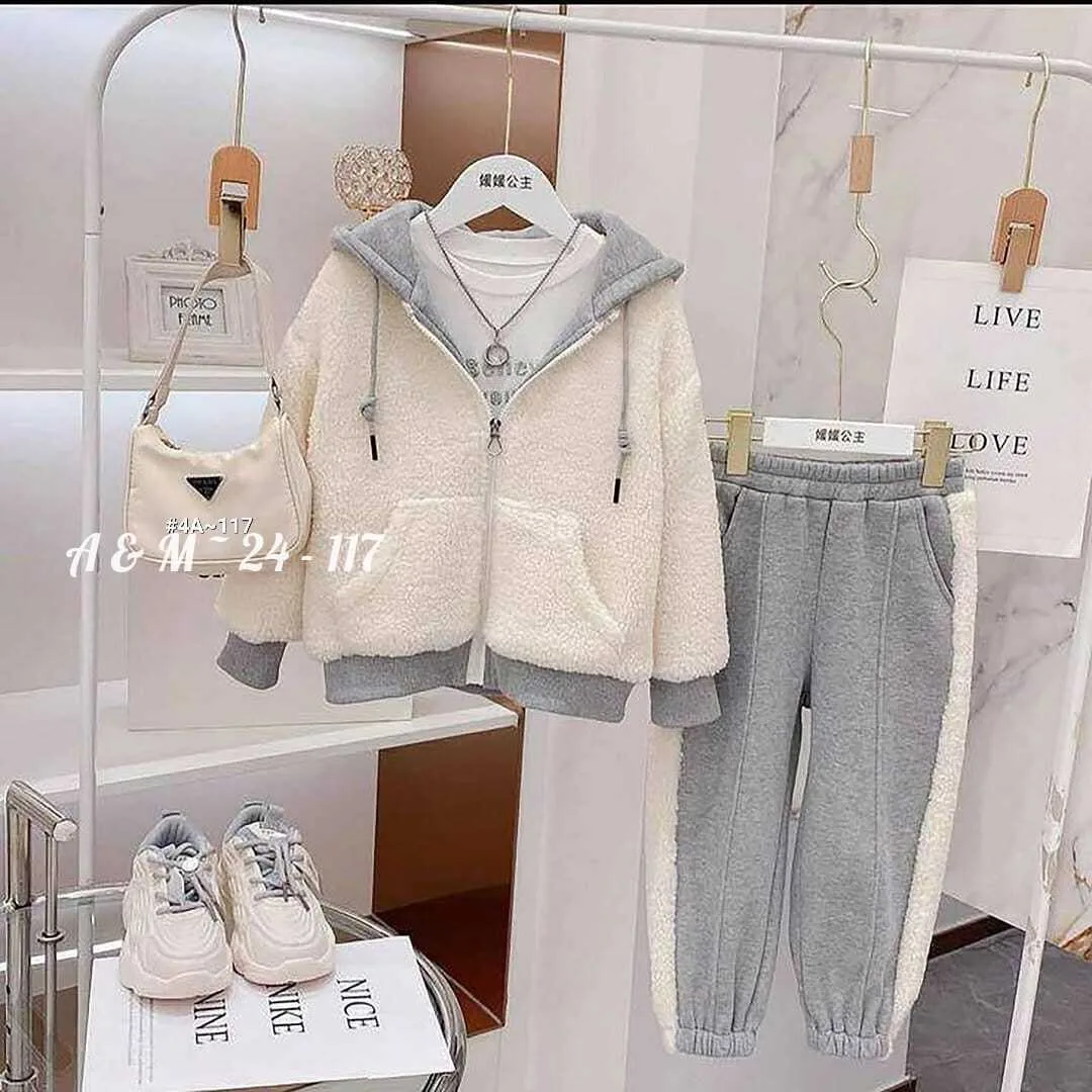 Теплый костюм двойка в одном цвете — фото 4