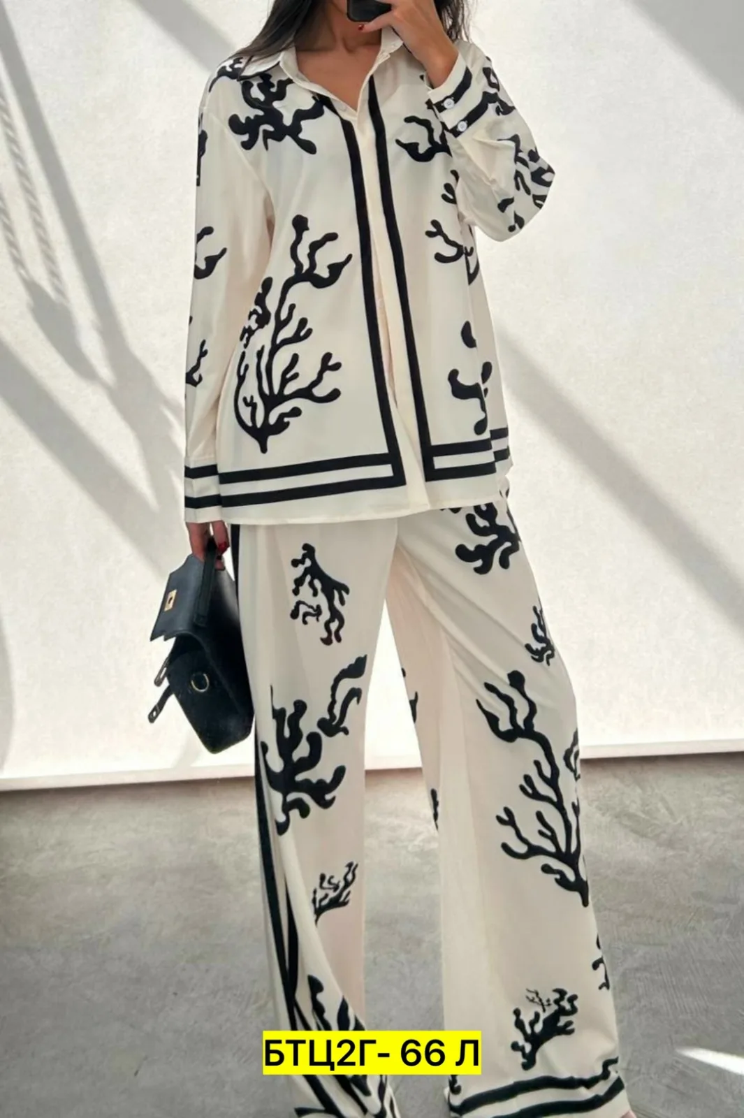 Костюм двойка из шелка бренда Kenzo — фото 5