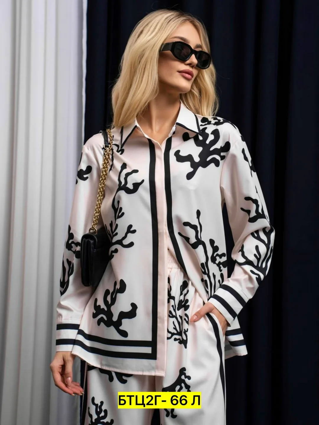 Костюм двойка из шелка бренда Kenzo — фото 6