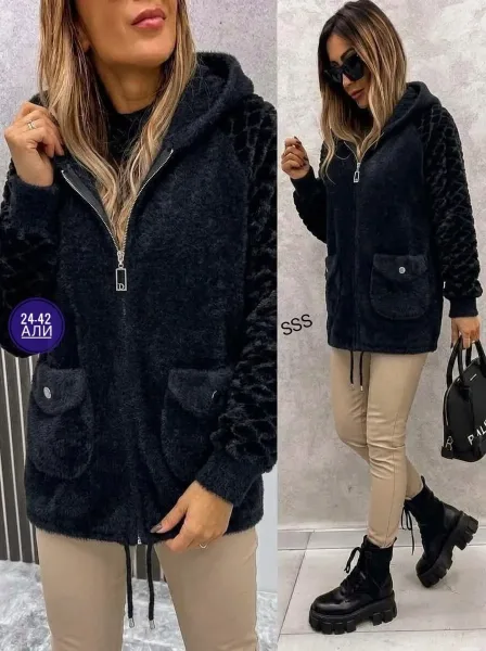 Кардиган альпака с капюшоном отличное качество — фото 8