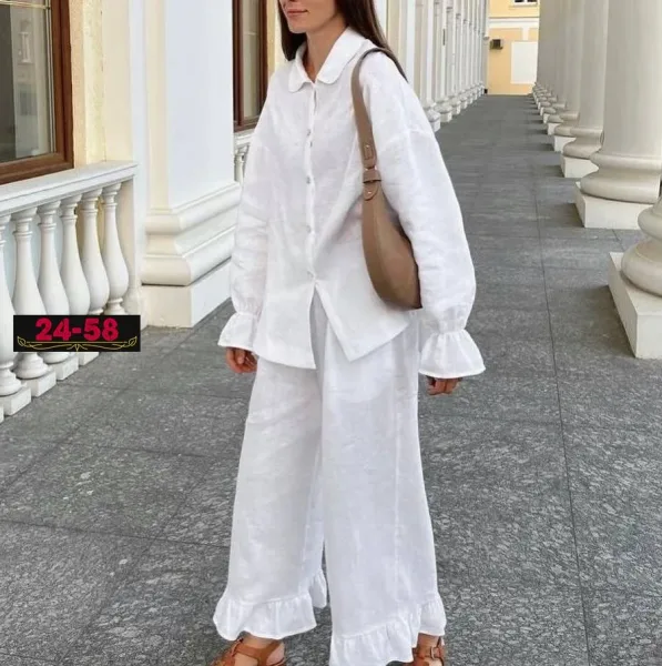 Костюм из льна и хлопка — фото 31