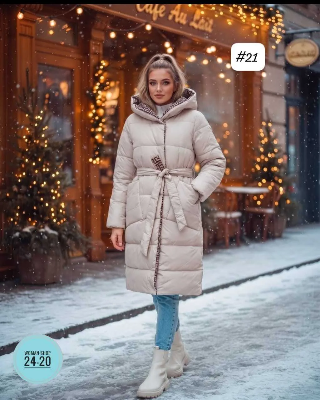Двухсторонняя зимняя куртка синяя — фото 1