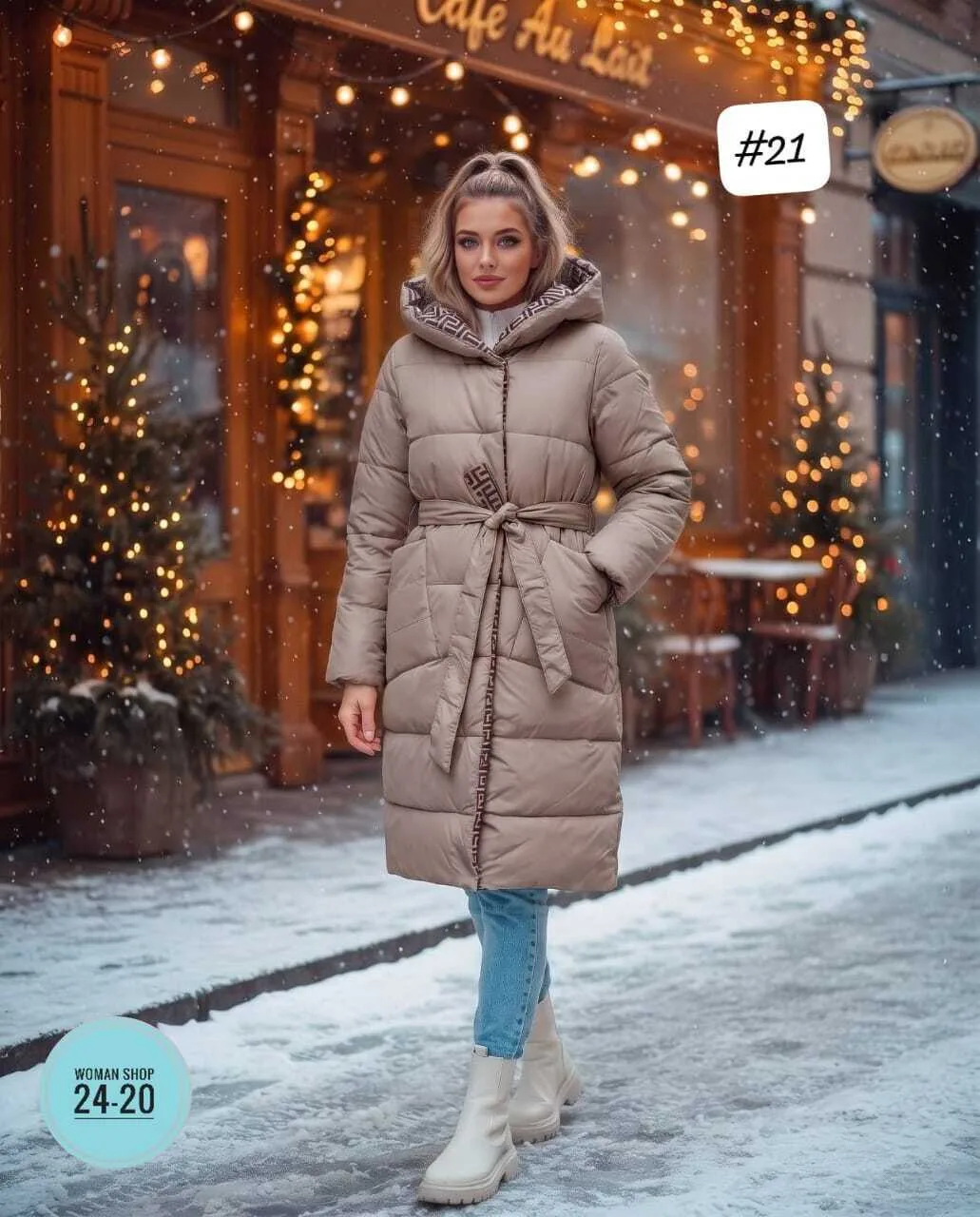 Двухсторонняя зимняя куртка синяя — фото 5