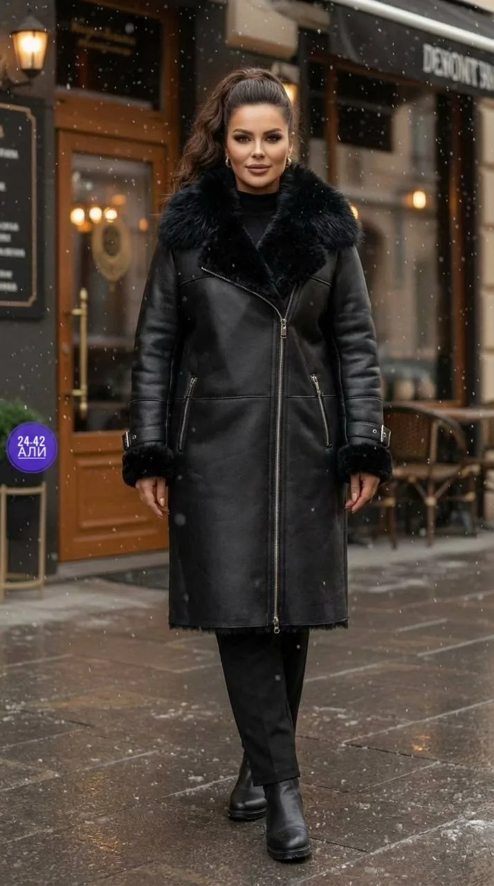 Куртка Дубленка, натуральная кожа — фото 2