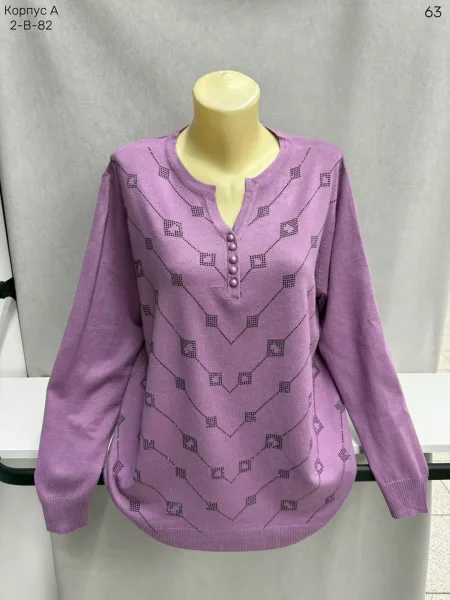 Женский свитер из 80 хлопка и 20 эластана 80 COTTON, 20 ELASTANE — фото 2