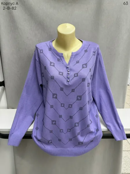 Женский свитер из 80 хлопка и 20 эластана 80 COTTON, 20 ELASTANE — фото 9