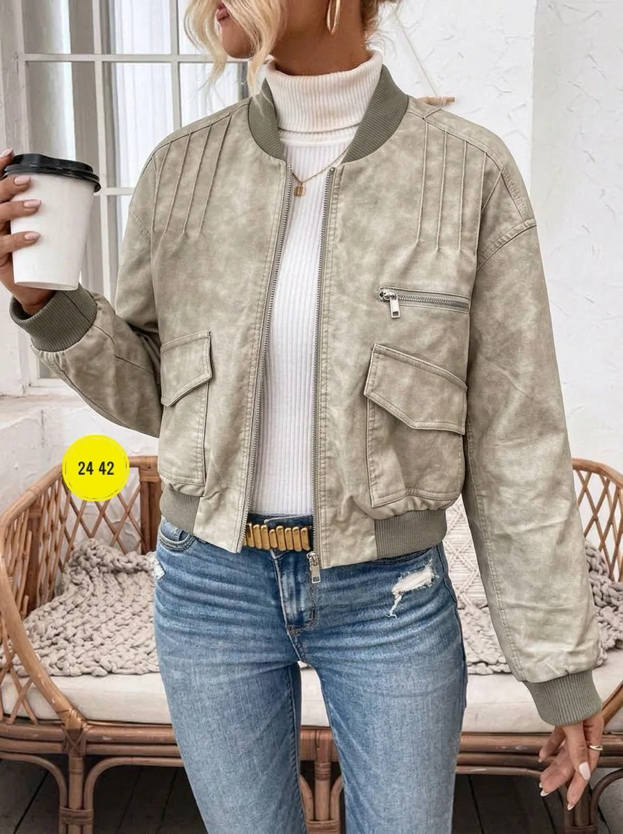 Джинсы Бомбер, эко-кожа, кожзам — фото 3