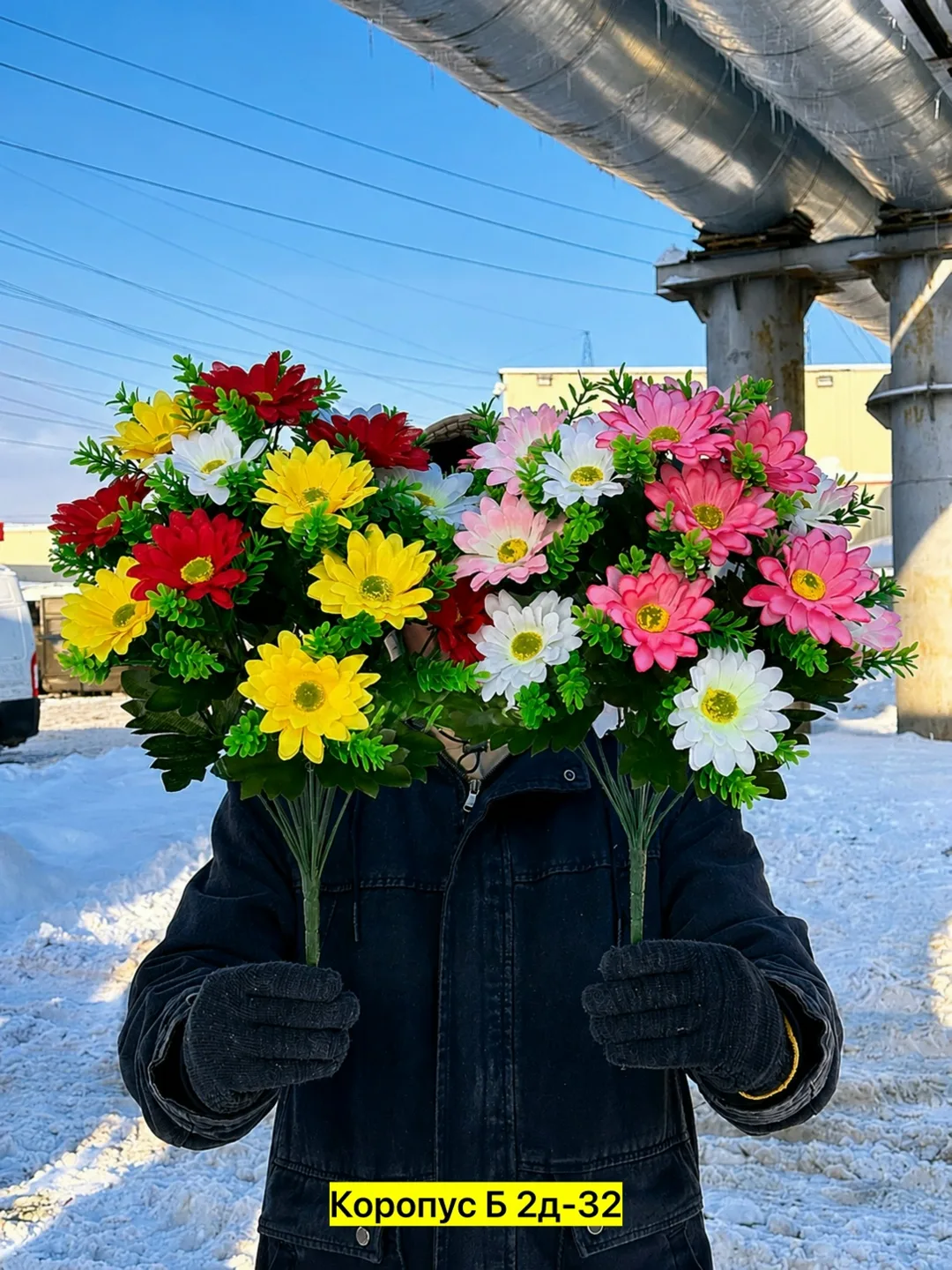 Рюкзак Искусственные цветы, ткань — фото 5