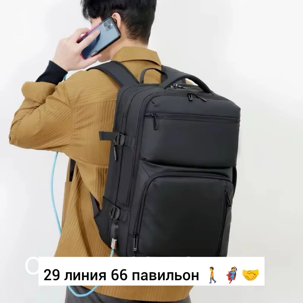 Рюкзак из ткани оксфорд с встроенным USB-портом для зарядки — фото 10