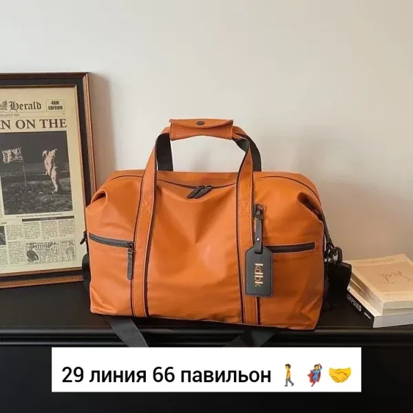 Спортивная сумка из эко-кожи и материала оксфорд — фото 6