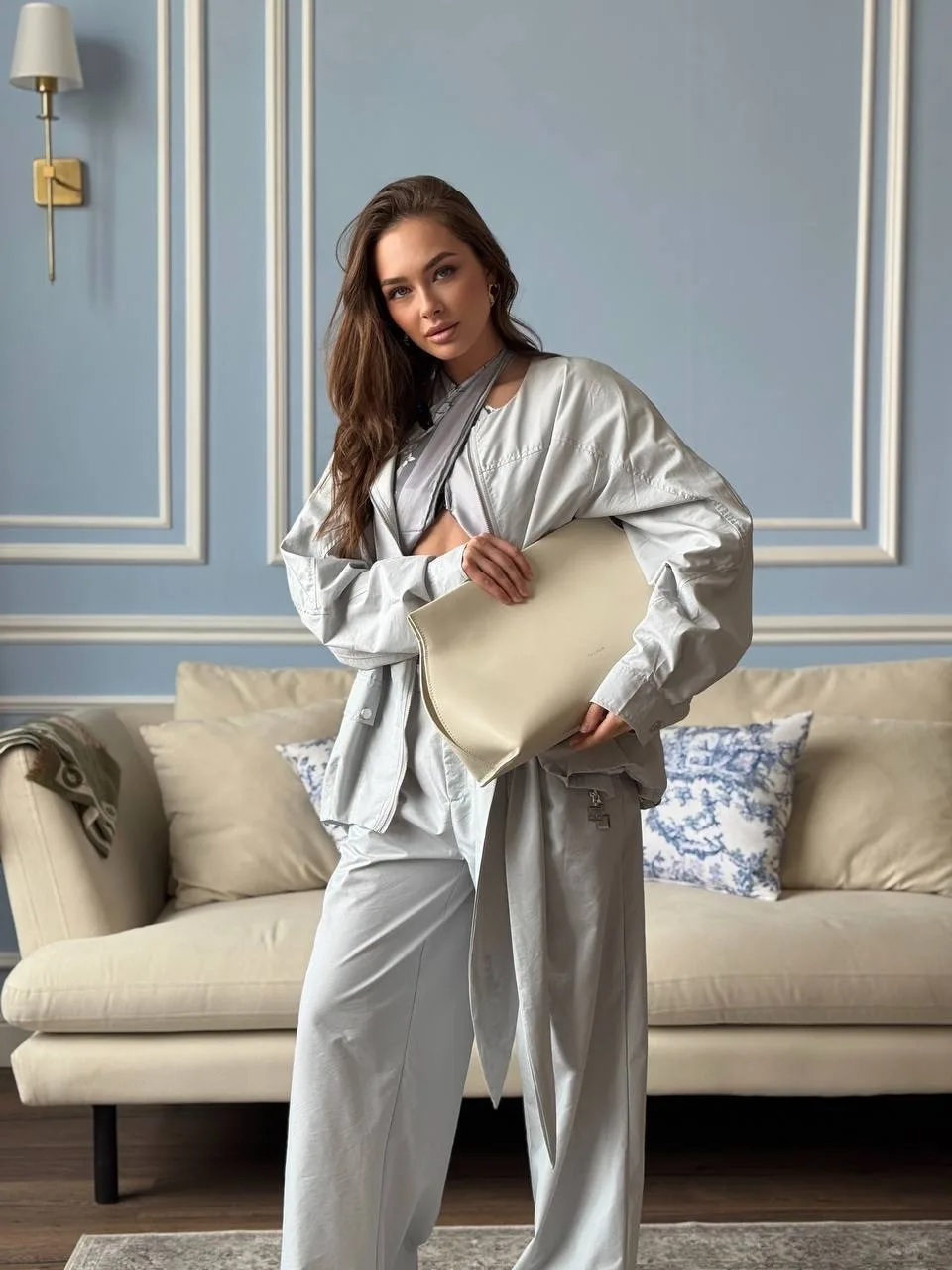Костюм Max Mara, хлопок жатка — фото 4