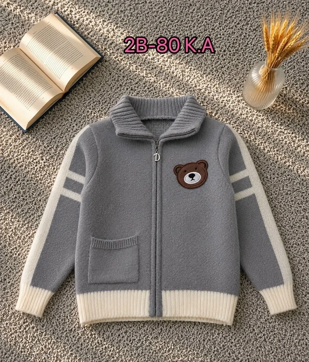 Кофта из хлопка, подходит для мальчиков ростом Свитер, х/б — фото 4