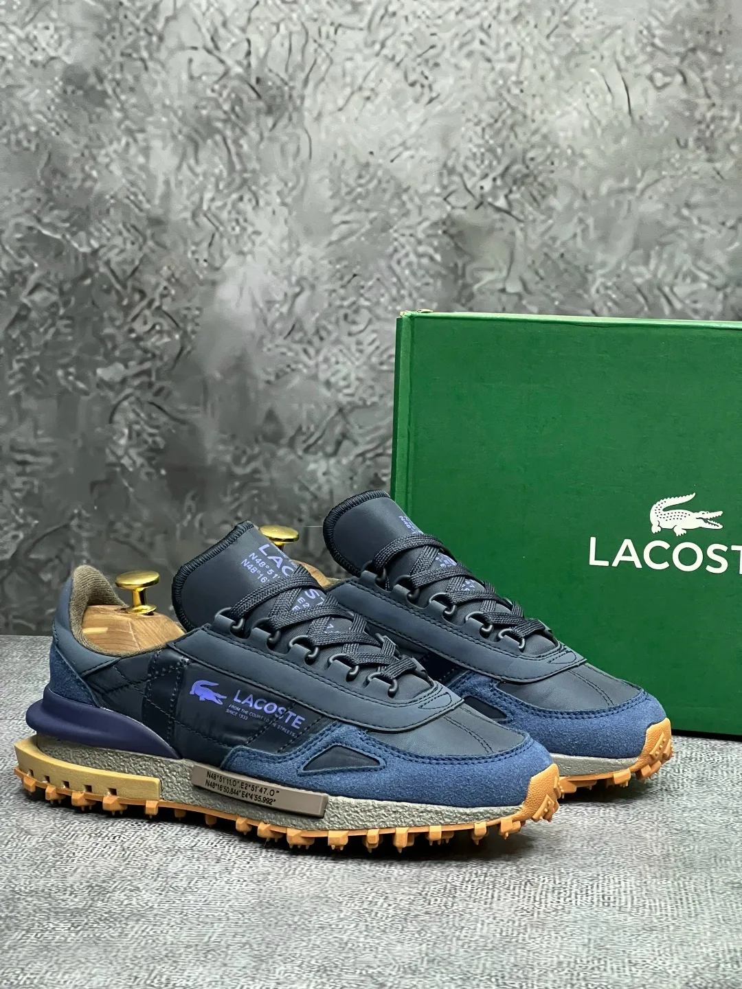 Мужские кроссовки Lacoste, кожаные — фото 3