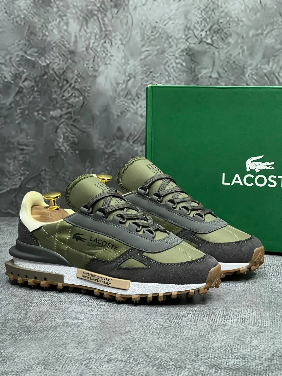 Мужские кроссовки Lacoste, кожаные — фото 3