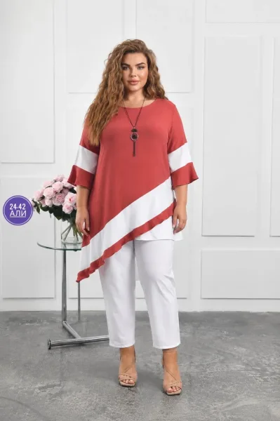 Костюм-двойка из ткани Сингапур Синий — фото 4
