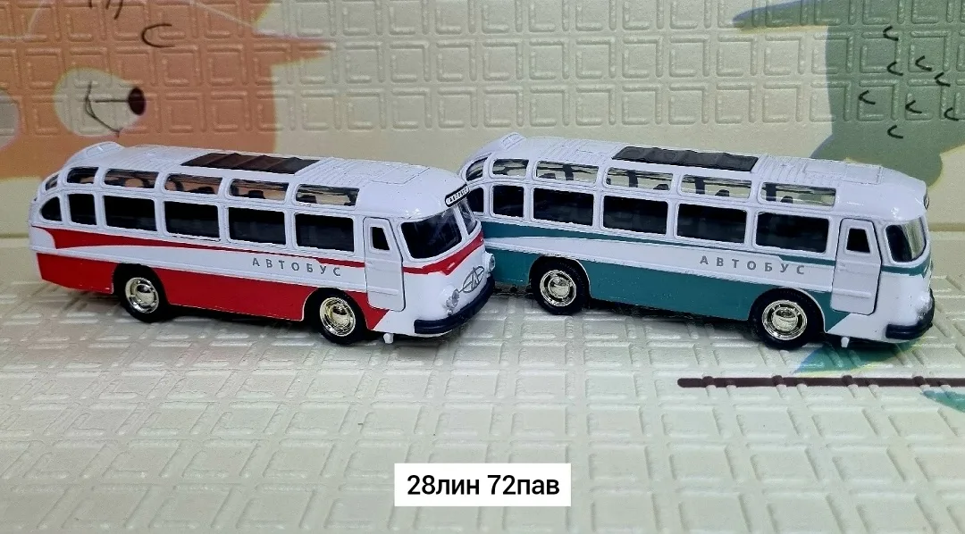 Автобус Лаз, игрушка машинка металлическая инерционная со светом — фото 3