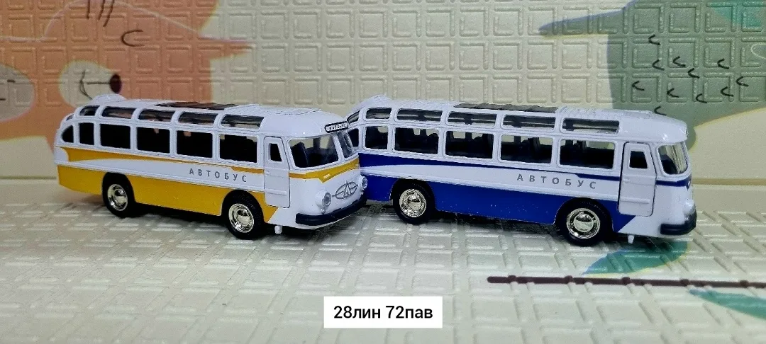 Автобус Лаз, игрушка машинка металлическая инерционная со светом — фото 4