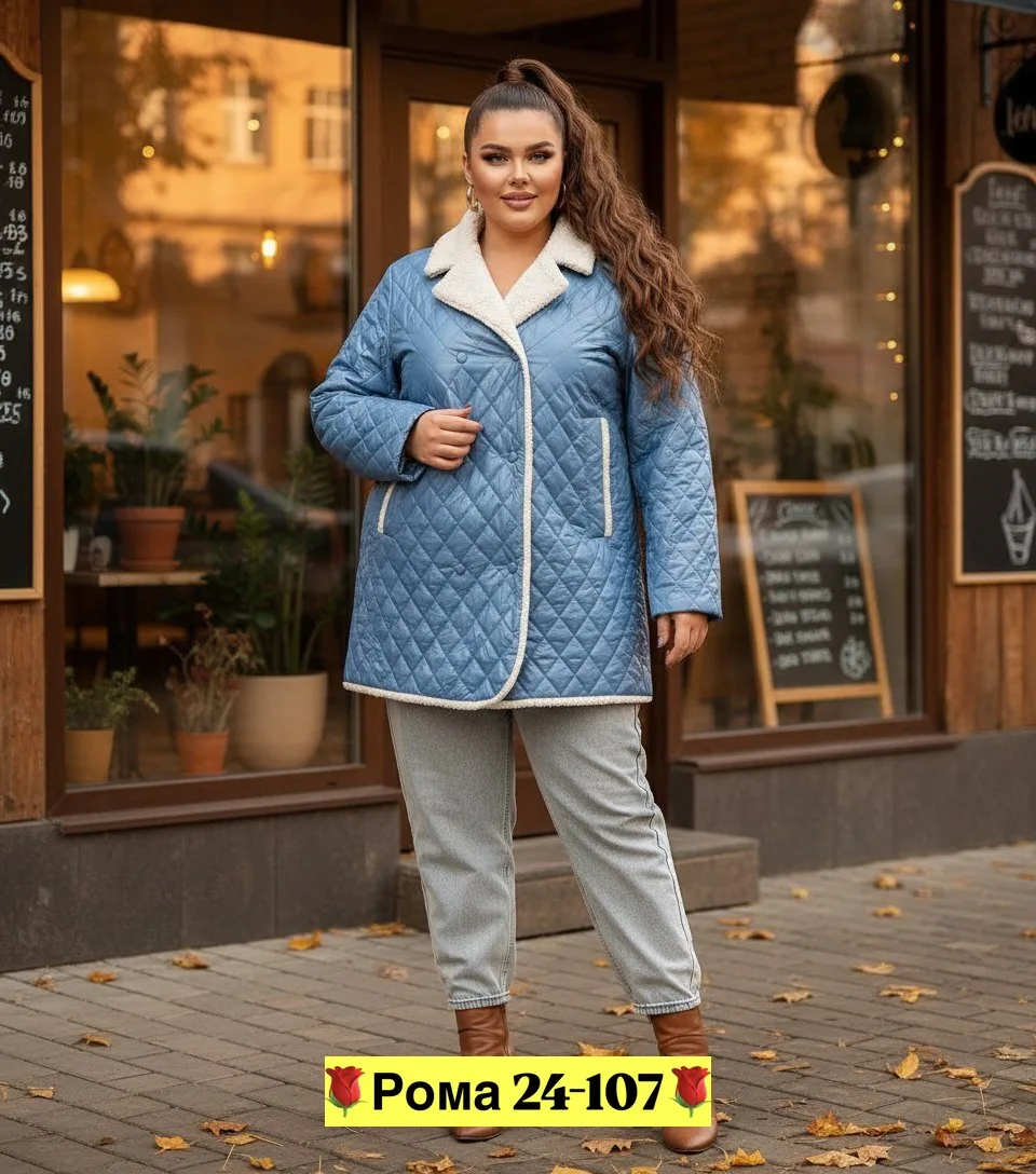 Стильный Куртка синяя — фото 2