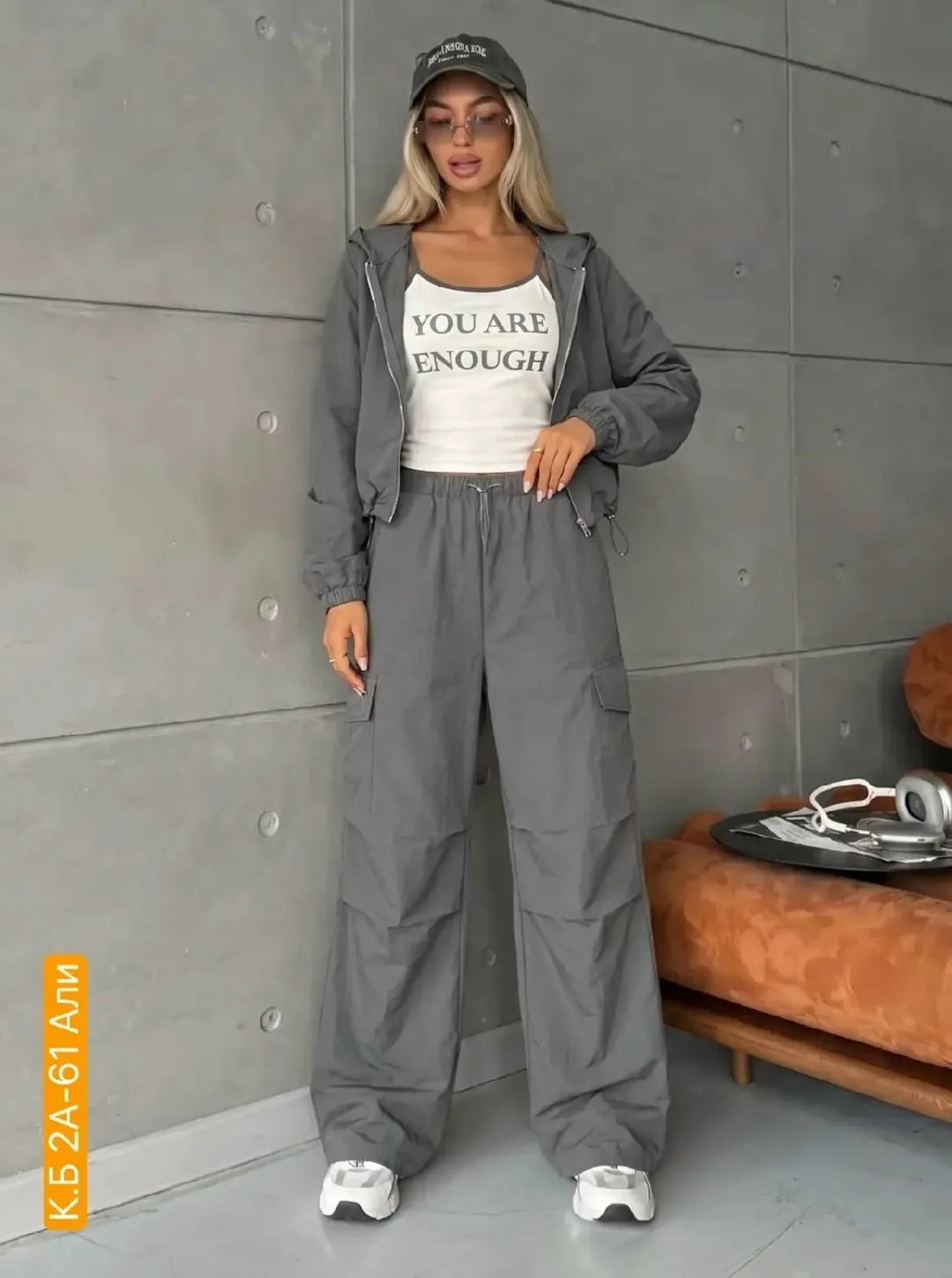 Женский костюм-тройка из хлопка — фото 2
