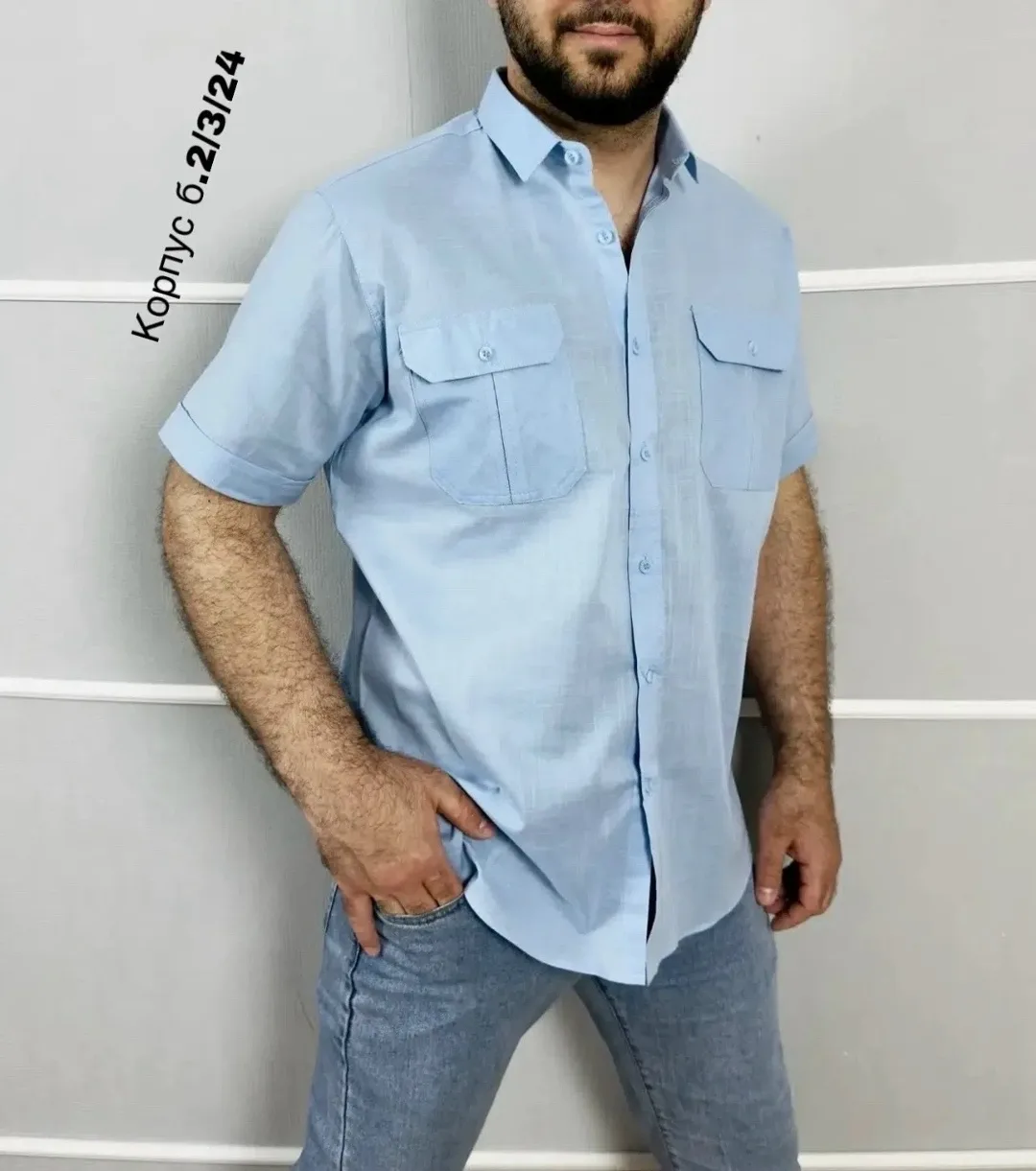 Рубашки мужские из хлопка — фото 6