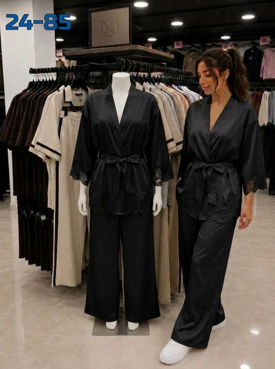 Элегантный костюм из шёлка Armani с изысканным кружевом Белый — фото 1