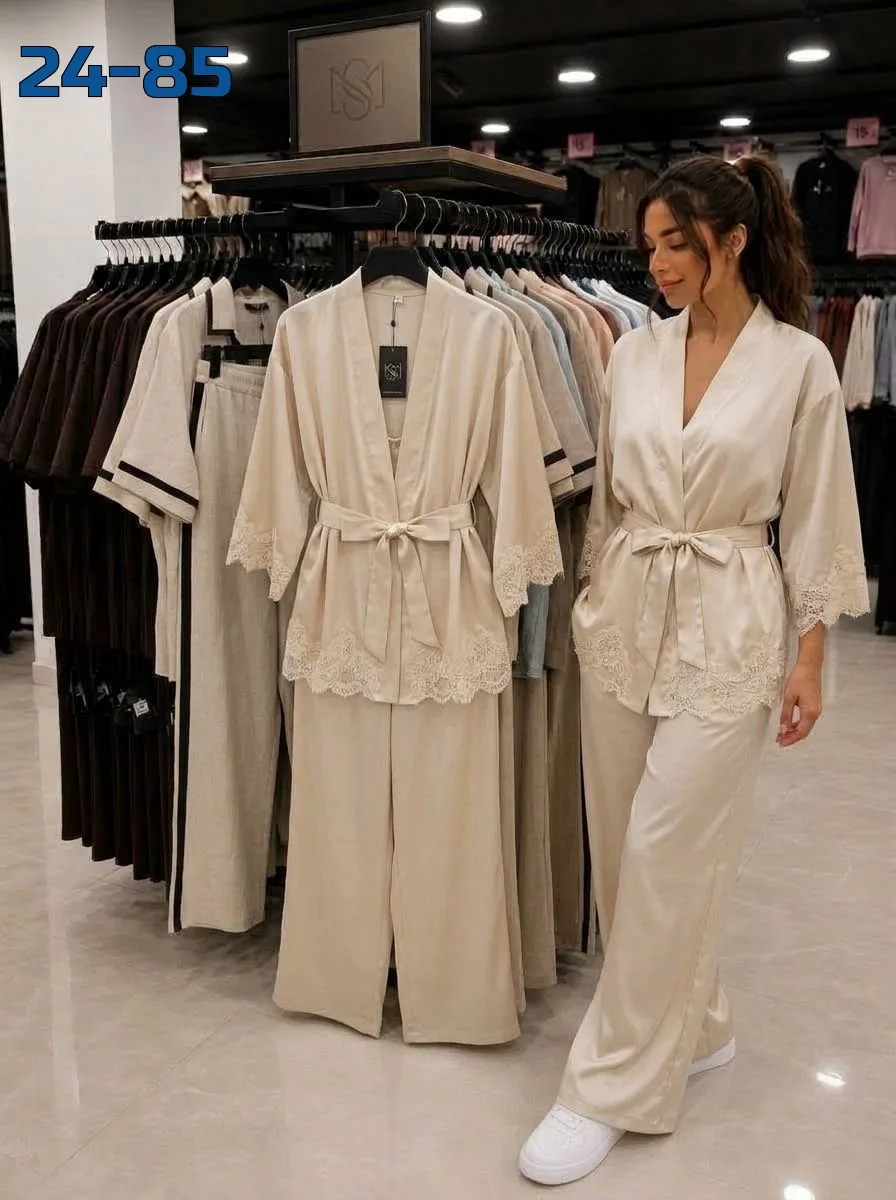 Элегантный костюм из шёлка Armani с изысканным кружевом Белый — фото 2
