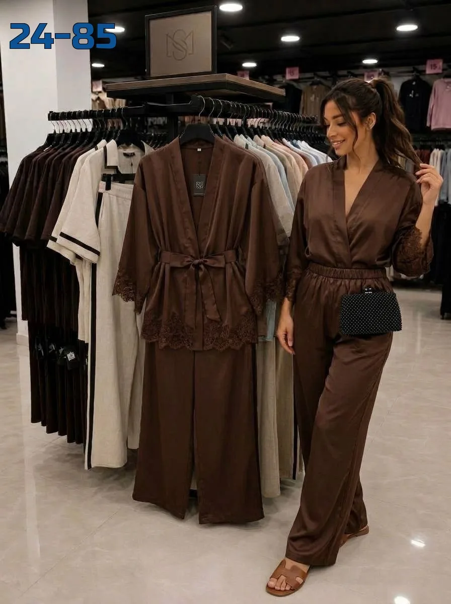 Элегантный костюм из шёлка Armani с изысканным кружевом Белый — фото 4