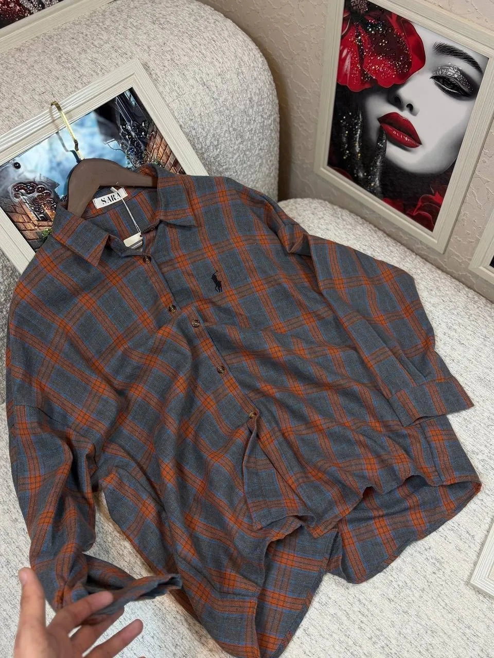 Рубашка Oversize хлопок Premium — фото 6
