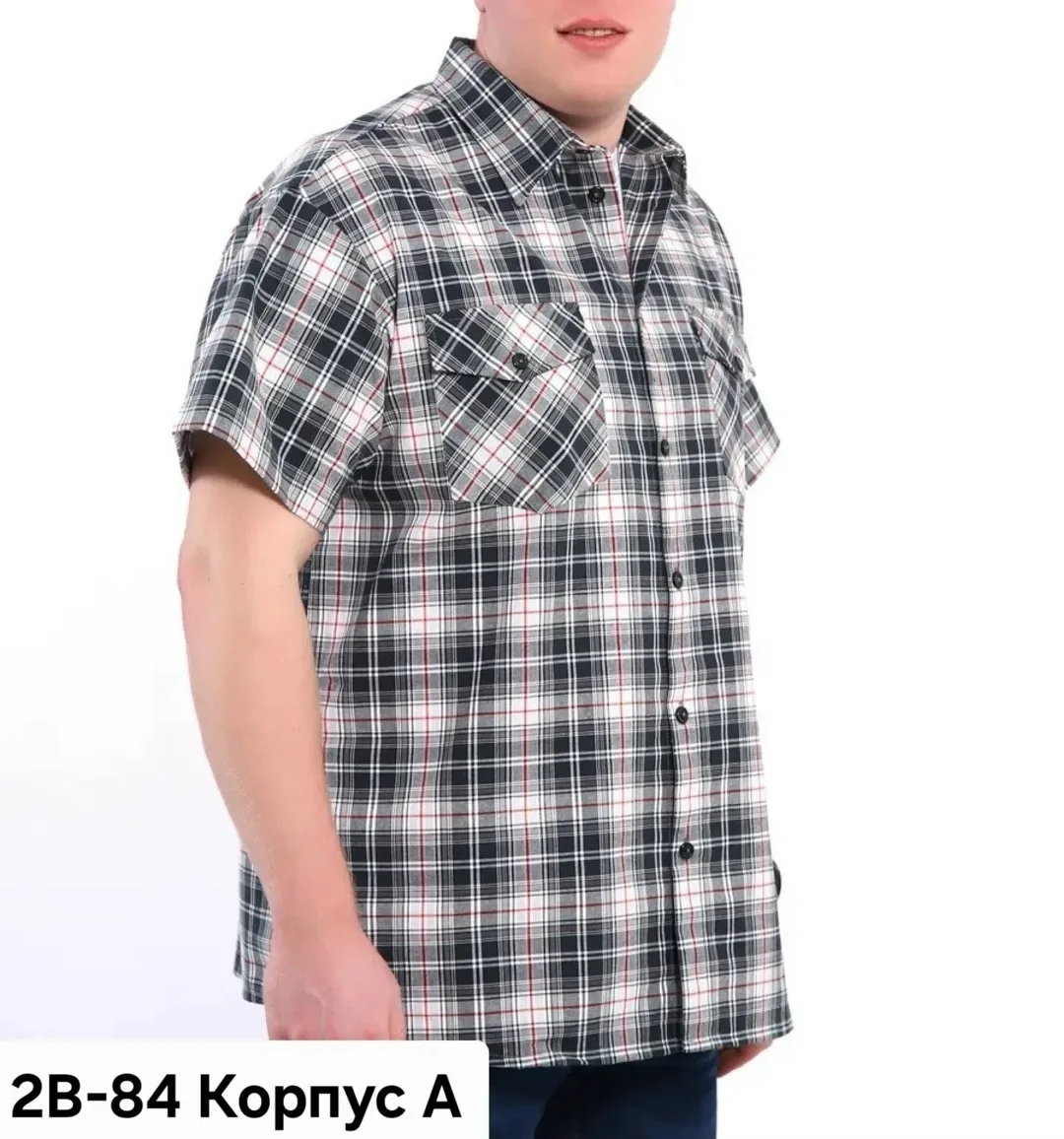 Рубашка мужская с коротким рукавом — фото 4