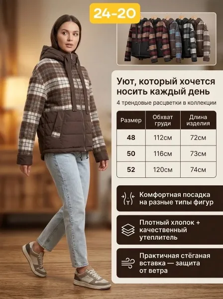 Женская демисезонная куртка из холлофайбера — фото 22