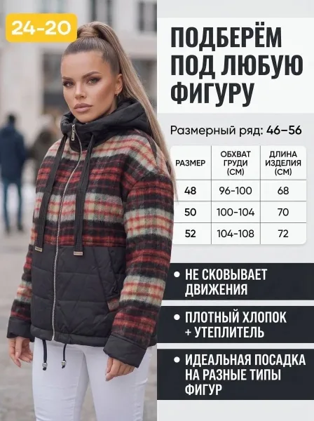 Женская демисезонная куртка из холлофайбера — фото 29