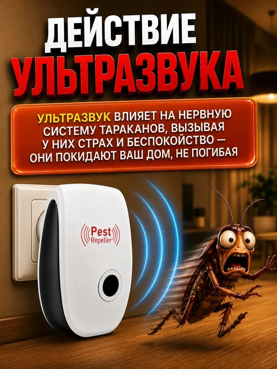 Ультразвуковой отпугиватель мышей и фумигатор от комаров — фото 4