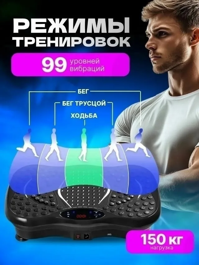 Тапки Виброплатформа для похудения кардио степпер до, кожа — фото 3
