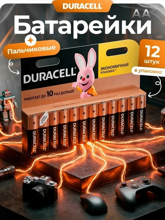 Батарейки Duracell в ассортименте: АА и ААА — фото 2