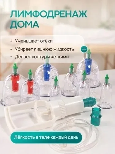Вакуумный аппарат с набором банок переносной новый — фото 16