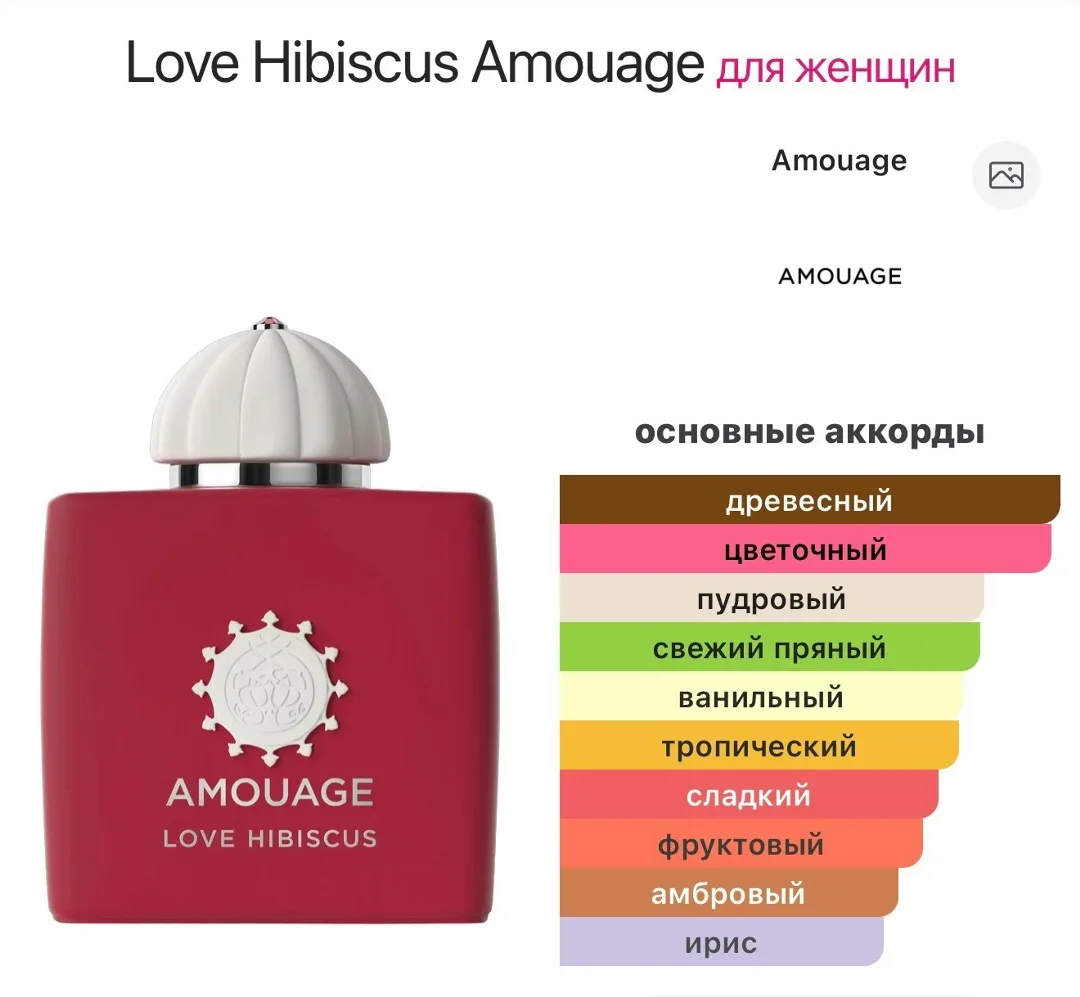 Сумка Love Hibiscus Amouage Объём — фото 1