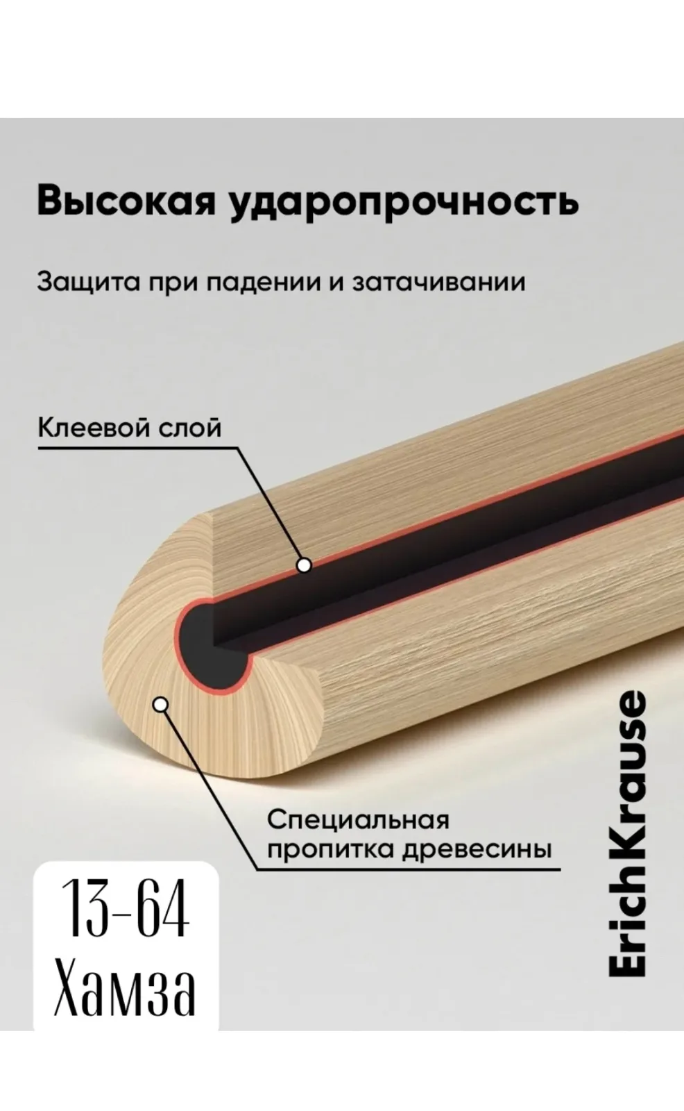 Набор из 12 чернографитных трёхгранных карандашей ErichKrause Pastel — фото 4